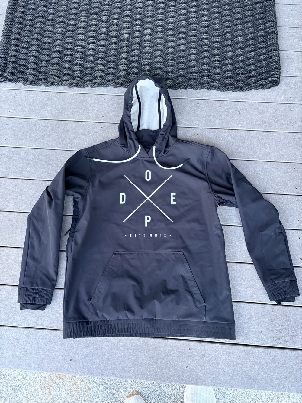 DOPE Black and White Ski Hoodie Jacket
